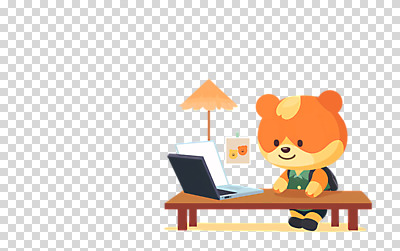 편집이미지 교육 동물캐릭터 곰 누끼 사람없음 노트북 램프 책상 PNG 편집소스 동물 캐릭터 가구 포유류 조명 전자제품 파일형식