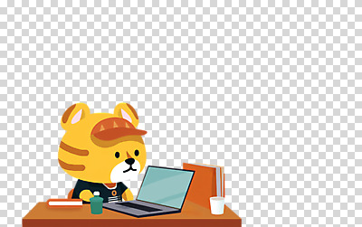 편집이미지 모자 응시 교육 동물캐릭터 누끼 사람없음 책 노트북 호랑이 종이컵 책상 PNG 편집소스 동물 캐릭터 시선 잡화 가구 포유류 컵 전자제품 일회용 파일형식