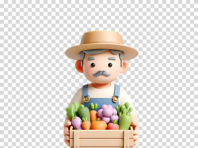 편집이미지 노년 남자 호박 포도 가지 피망 3D캐릭터 한명 들기 누끼 앞모습 농작물 3D 당근 신선 사과 농부 나무상자 멜빵바지 친환경 밀짚모자 애호박 PNG 노인남자한명만 직업 캐릭터 모자_잡화 1 뷰포인트 농업 채소 과일 바지 모션 뿌리채소 사람 성인 상자 환경 멜빵 디지털합성 남자한명만 노인남자만 파일형식