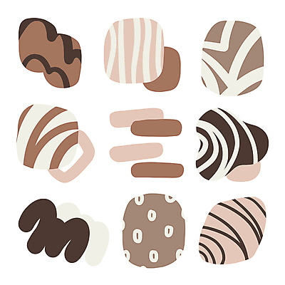 스티커 일러스트 추상 사람없음 갈색 유행 오브젝트 심플 2025년 트렌드컬러 국내일러스트 모카무스 AI파일 컬러 무늬 연도 파일형식 벡터