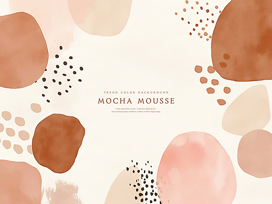 PSD 백그라운드 일러스트 추상 수채화 사람없음 갈색 유행 2025년 트렌드컬러 국내일러스트 모카무스 컬러 무늬 연도 파일형식