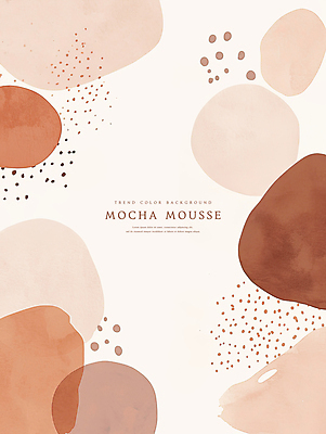 PSD 백그라운드 일러스트 추상 수채화 사람없음 갈색 유행 2025년 트렌드컬러 국내일러스트 모카무스 컬러 무늬 연도 파일형식