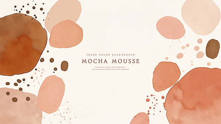 PSD 백그라운드 일러스트 추상 수채화 사람없음 갈색 유행 2025년 트렌드컬러 국내일러스트 모카무스 컬러 무늬 연도 파일형식