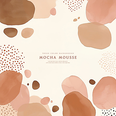 PSD 백그라운드 일러스트 추상 수채화 사람없음 갈색 유행 2025년 트렌드컬러 국내일러스트 모카무스 컬러 무늬 연도 파일형식