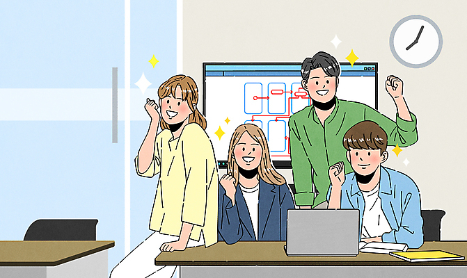 여자 남자 대학생 시계 의자 일러스트 서기 미소 앉기 여러명 성인 책 노트북 반짝임 캠퍼스라이프 파이팅 책상 창업 걸터앉기 성인만 국내일러스트 AI파일 학생 라이프스타일 가구 다수 모션 표정 사람 전자제품 자영업 파일형식 벡터