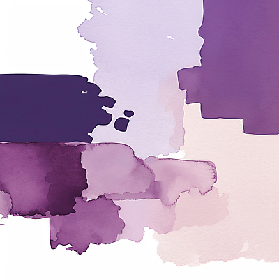 JPG 백그라운드 일러스트 붓터치 수채화 사람없음 보라색 물감 번짐 겹침 국내일러스트 AI일러스트 AI콘텐츠 컬러 미술도구 파일형식 효과