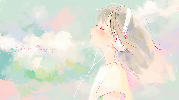 JPG 여자 어린이 음악 일러스트 한명 미소 소녀 컬러풀 눈감음 헤드폰 음악감상 파스텔톤 소녀한명만 국내일러스트 AI일러스트 AI콘텐츠 1 컬러 음향기기 모션 문화예술 표정 사람 감상 여자한명만 소녀만 파일형식