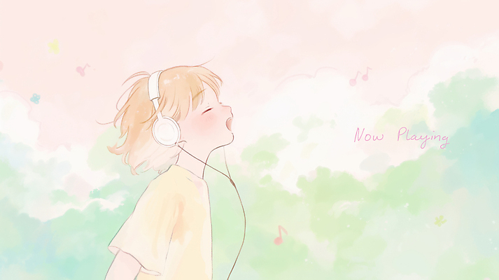 JPG 여자 어린이 음악 일러스트 입벌림 한명 소녀 컬러풀 눈감음 헤드폰 음악감상 파스텔톤 소녀한명만 국내일러스트 AI일러스트 AI콘텐츠 1 컬러 음향기기 모션 문화예술 표정 사람 감상 여자한명만 소녀만 파일형식