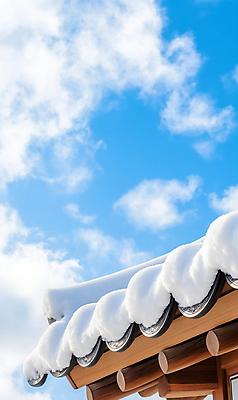 JPG 구름 편집이미지 한국전통 설경 하늘 기와 사람없음 파란색 쌓인눈 눈덮임 편집실사 AI포토 AI콘텐츠 자연요소 전통 컬러 컨셉 겨울 한국 풍경 CG 파일형식