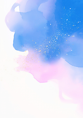 JPG 분홍색 백그라운드 일러스트 붓터치 수채화 사람없음 파란색 번짐 국내일러스트 AI일러스트 AI콘텐츠 컬러 파일형식 효과