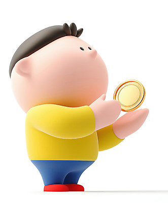 전신 PSD 편집이미지 남자 어린이 3D캐릭터 한명 서기 소년 노란색 3D 손들기 동전 주기 소년한명만 편집3D 캐릭터 1 컬러 돈 모션 사람 디지털합성 남자한명만 소년만 파일형식