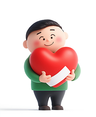 전신 PSD 편집이미지 남자 안기 3D캐릭터 한명 서기 미소 성인 3D 하트 성인남자한명만 편집3D 모양 캐릭터 1 모션 표정 사람 디지털합성 남자한명만 성인남자만 파일형식