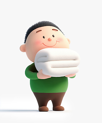 전신 PSD 편집이미지 남자 중년 3D캐릭터 한명 서기 미소 들기 수건 3D 중년남자한명만 편집3D 캐릭터 1 모션 표정 사람 성인 위생용품 디지털합성 남자한명만 중년남자만 파일형식