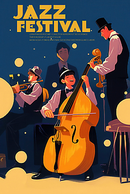 PSD 여자 남자 포스터 연주 일러스트 미소 앉기 여러명 성인 빛 축제 공연 분위기 재즈 베이스 성인만 국내일러스트 음악 다수 컨셉 모션 현악기 표정 사람 이벤트 파일형식