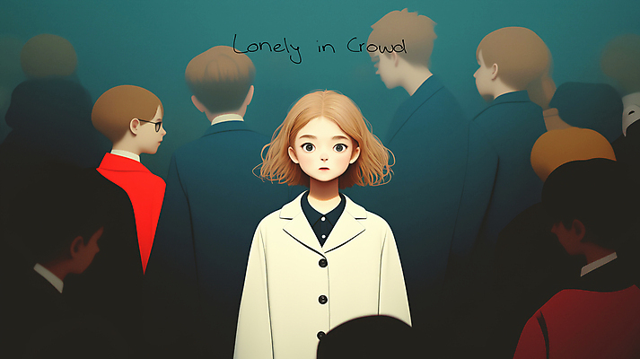 JPG 응시 여자 남자 일러스트 그림자 여러명 성인 파란색 빛 코트 고독 군중 성인만 국내일러스트 AI일러스트 AI콘텐츠 시선 감정 컬러 다수 사람 외투 파일형식