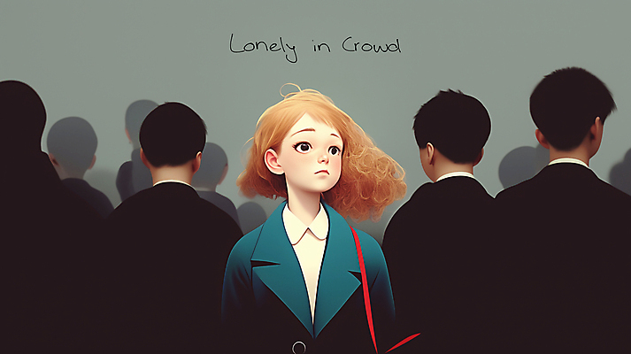 JPG 응시 여자 남자 일러스트 그림자 여러명 성인 빛 회색 코트 고독 군중 성인만 국내일러스트 AI일러스트 AI콘텐츠 시선 감정 컬러 다수 사람 외투 파일형식