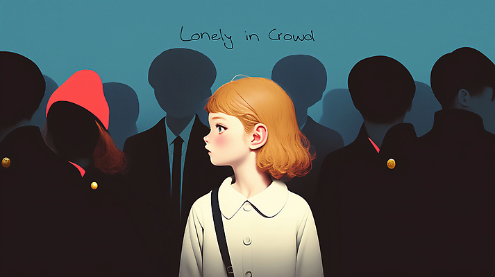 JPG 응시 여자 남자 일러스트 그림자 여러명 성인 파란색 빛 고독 군중 성인만 국내일러스트 AI일러스트 AI콘텐츠 시선 감정 컬러 다수 사람 파일형식