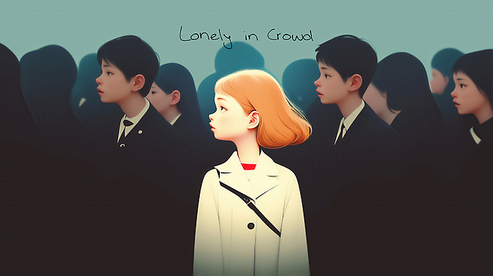 JPG 응시 여자 남자 일러스트 그림자 여러명 성인 파란색 빛 코트 고독 군중 색감 성인만 국내일러스트 AI일러스트 AI콘텐츠 시선 감정 컬러 다수 사람 외투 파일형식