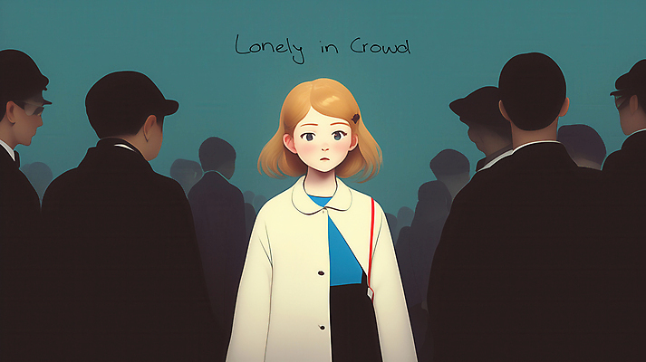 JPG 응시 여자 남자 가방 일러스트 그림자 여러명 성인 빛 코트 고독 군중 청록색 혼자 성인만 국내일러스트 AI일러스트 AI콘텐츠 시선 잡화 감정 컬러 다수 사람 외투 파일형식