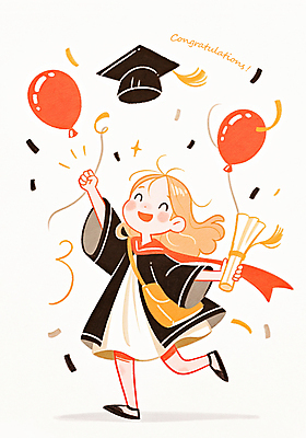 전신 PSD 여자 어린이 가방 일러스트 학사모 졸업식 한명 웃음 들기 소녀 반짝임 달리기 주먹 축하 졸업가운 졸업장 꽃가루 풍선 소녀한명만 국내일러스트 모자_잡화 1 잡화 컨셉 졸업 모션 표정 사람 가운 가루 여자한명만 소녀만 파일형식