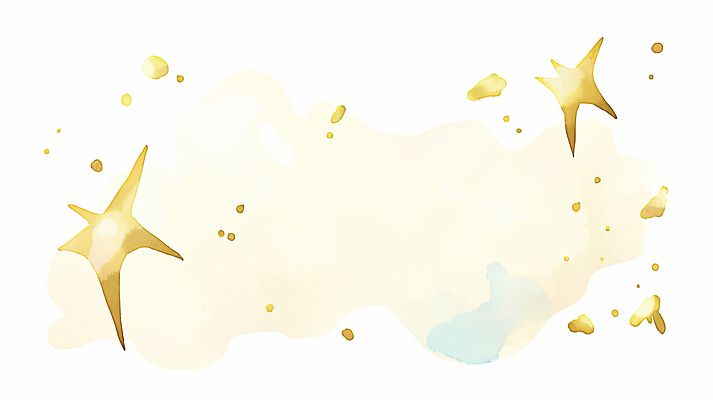 JPG 별 일러스트 수채화 사람없음 반짝임 노란색 번짐 국내일러스트 AI일러스트 AI콘텐츠 자연요소 컬러 모션 파일형식 효과