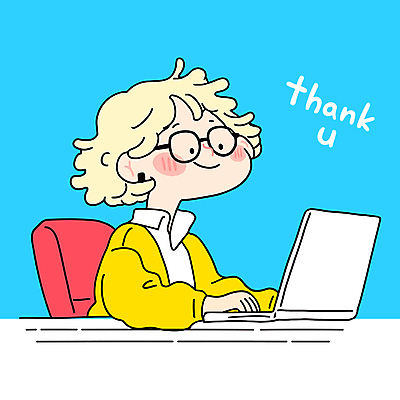 여자 하늘색 의자 일러스트 직업캐릭터 한명 미소 앉기 성인 노트북 사무실 업무 직장인 책상 땡큐 프로그래머 성인여자한명만 안경낌 일러캐릭터 AI파일 직업 캐릭터 1 안경 가구 비즈니스 모션 표정 사람 파란색 전자제품 작업 여자한명만 성인여자만 파일형식 벡터