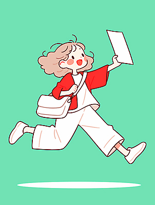 전신 여자 가방 일러스트 한명 웃음 들기 성인 초록색 달리기 주먹 문서 성인여자한명만 일러캐릭터 AI파일 캐릭터 1 잡화 컬러 모션 표정 사람 여자한명만 성인여자만 파일형식 벡터