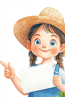 JPG 여자 어린이 일러스트 자연 안내 한명 미소 들기 소녀 팻말 가리킴 밀짚모자 소녀한명만 카피스페이스 국내일러스트 AI일러스트 AI콘텐츠 모자_잡화 1 모션 프레임 표정 사람 손짓 공백 생태계 여자한명만 소녀만 파일형식