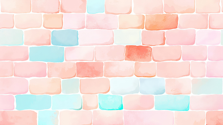 JPG 벽 분홍색 백그라운드 일러스트 벽돌 벽면 사람없음 파스텔톤 국내일러스트 AI일러스트 AI콘텐츠 컬러 파일형식