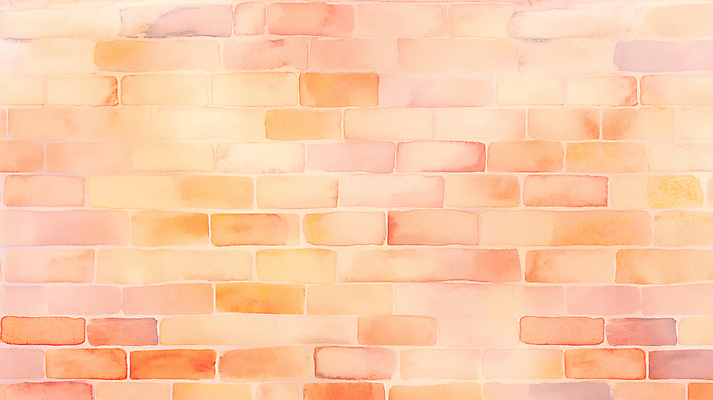 JPG 벽 백그라운드 일러스트 벽돌 벽면 사람없음 주황색 파스텔톤 국내일러스트 AI일러스트 AI콘텐츠 컬러 파일형식