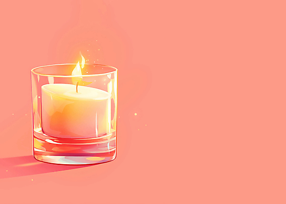 JPG 분홍색 일러스트 불꽃 사람없음 빛 힐링 향기 아로마 향초 국내일러스트 AI일러스트 AI콘텐츠 컬러 초 불 냄새 파일형식