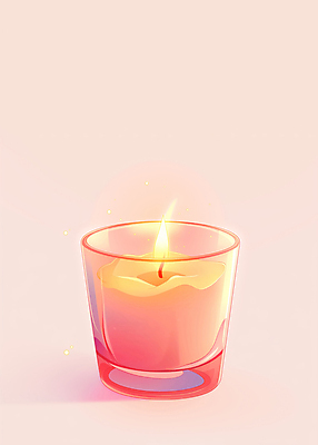 JPG 분홍색 일러스트 불꽃 사람없음 빛 힐링 향기 아로마 향초 국내일러스트 AI일러스트 AI콘텐츠 컬러 초 불 냄새 파일형식