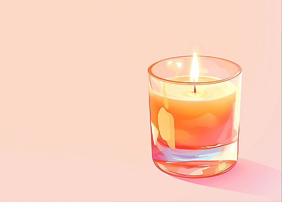 JPG 분홍색 일러스트 불꽃 사람없음 빛 힐링 향기 아로마 향초 국내일러스트 AI일러스트 AI콘텐츠 컬러 초 불 냄새 파일형식