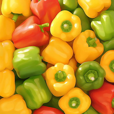 JPG 일러스트 피망 파프리카 사람없음 신선 가득함 국내일러스트 AI일러스트 AI콘텐츠 채소 파일형식