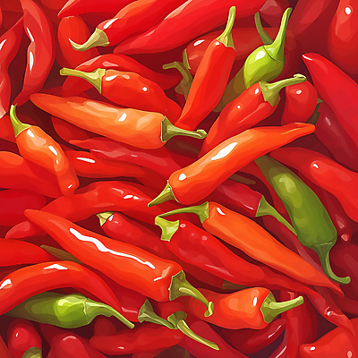 JPG 일러스트 고추 사람없음 빨간색 신선 가득함 국내일러스트 AI일러스트 AI콘텐츠 컬러 채소 파일형식