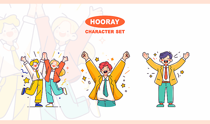 여자 남자 일러스트 미소 웃음 여러명 성인 반짝임 세트 컬러풀 손잡기 만세 꽃가루 다리들기 성인만 일러캐릭터 AI파일 캐릭터 컬러 다수 모션 표정 사람 가루 파일형식 벡터