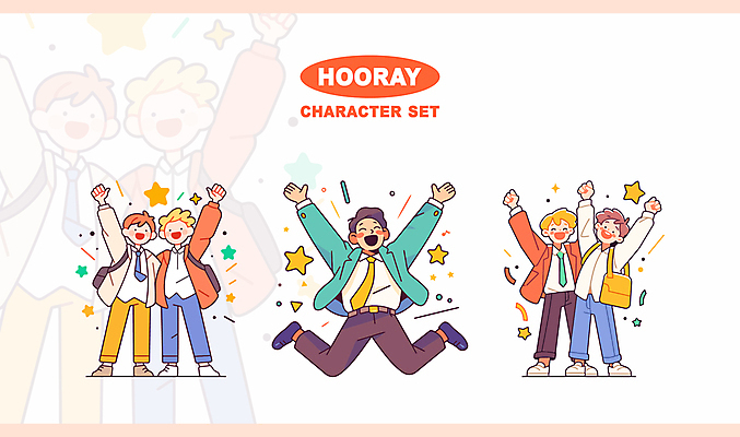 남자 가방 일러스트 어깨동무 미소 웃음 여러명 성인 세트 컬러풀 손들기 점프 만세 꽃가루 성인남자만 일러캐릭터 AI파일 캐릭터 잡화 컬러 포즈 다수 모션 표정 사람 가루 남자만 성인만 파일형식 벡터