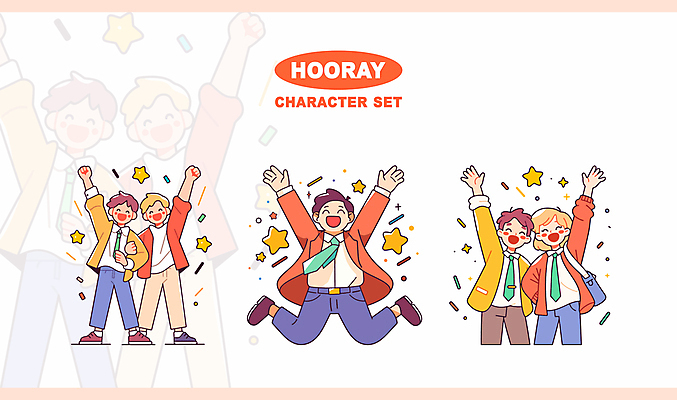 여자 남자 허리손 가방 일러스트 여러명 성인 세트 컬러풀 손들기 팔짱 점프 주먹 만세 꽃가루 성인만 일러캐릭터 AI파일 캐릭터 잡화 컬러 포즈 다수 모션 사람 가루 파일형식 벡터