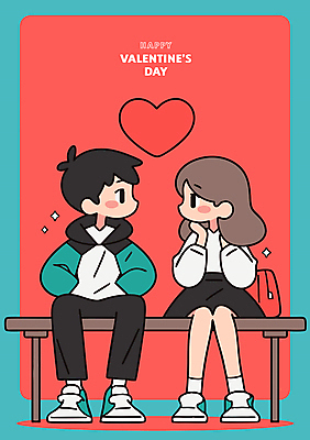 전신 여자 남자 어린이 프로포즈 벤치 가방 일러스트 발렌타인데이 사랑 앉기 소녀 소년 두명 빨간색 반짝임 마주보기 턱괴기 하트 주머니손 어린이만 국내일러스트 AI파일 모양 잡화 감정 컬러 의자 모션 데이이벤트 사람 파일형식 벡터