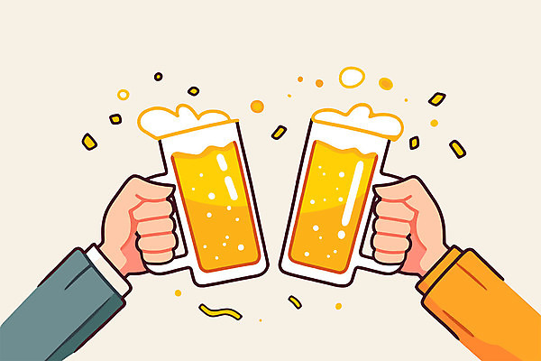 손 일러스트 맥주 들기 신체부위 노란색 파티 거품 잡기 즐거움 건배 꽃가루 맥주잔 축배 국내일러스트 AI파일 감정 컬러 술잔 모션 주류 사람 이벤트 가루 파일형식 벡터