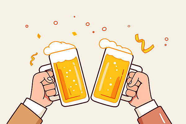 손 일러스트 맥주 들기 신체부위 노란색 파티 거품 잡기 즐거움 건배 꽃가루 맥주잔 축배 국내일러스트 AI파일 감정 컬러 술잔 모션 주류 사람 이벤트 가루 파일형식 벡터