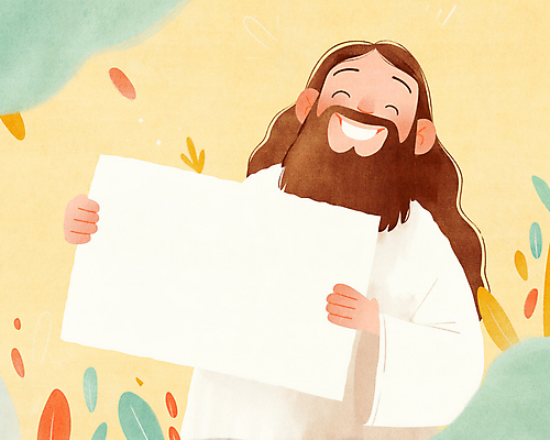 JPG 남자 기독교 잎 일러스트 한명 웃음 들기 상반신 성인 평화 팻말 예수 성인남자한명만 카피스페이스 국내일러스트 AI일러스트 AI콘텐츠 식물 1 종교 컨셉 모션 프레임 표정 사람 공백 신_종교 남자한명만 성인남자만 파일형식