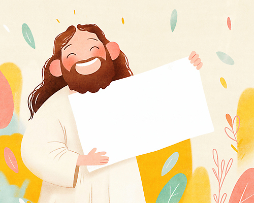 JPG 남자 기독교 잎 일러스트 한명 웃음 들기 상반신 성인 평화 팻말 예수 성인남자한명만 카피스페이스 국내일러스트 AI일러스트 AI콘텐츠 식물 1 종교 컨셉 모션 프레임 표정 사람 공백 신_종교 남자한명만 성인남자만 파일형식