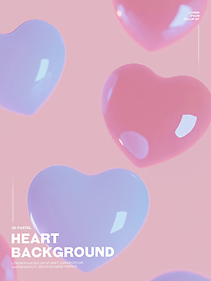 PSD 편집이미지 분홍색 유리 그림자 사람없음 3D 로맨틱 하트 광택 몽환 이미지편집 편집3D 모양 컬러 컨셉 재질 디지털합성 파일형식