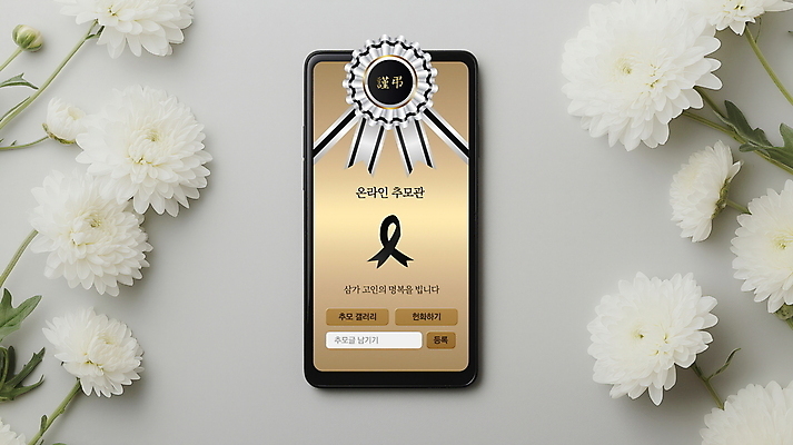 PSD 편집이미지 모바일 국화 사람없음 스마트폰 슬픔 흰색 애도 온라인 장례 추모 헌화 이미지편집 꽃 감정 컬러 핸드폰 스마트기기 파일형식