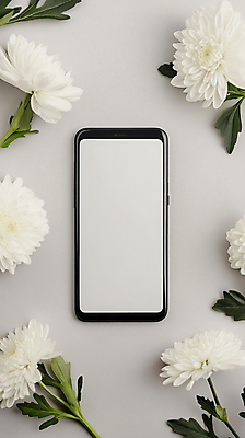 JPG 편집이미지 프레임 국화 사람없음 스마트폰 슬픔 흰색 디지털합성 조용 애도 장례 헌화 카피스페이스 편집실사 AI포토 AI콘텐츠 꽃 감정 컬러 핸드폰 스마트기기 공백 CG 추모 파일형식