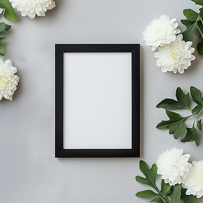 JPG 편집이미지 프레임 국화 사람없음 슬픔 흰색 디지털합성 조용 애도 장례 헌화 카피스페이스 편집실사 AI포토 AI콘텐츠 꽃 감정 컬러 공백 CG 추모 파일형식