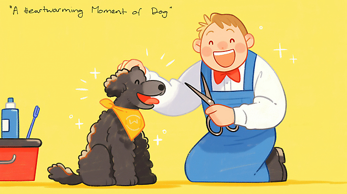 JPG 전신 남자 반려견 일러스트 가위 한명 들기 앉기 성인 노란색 귀여움 목도리 앞치마 강아지 무릎꿇기 애견용품 애견미용사 성인남자한명만 쓰다듬기 국내일러스트 반려용품 AI일러스트 AI콘텐츠 1 잡화 컬러 컨셉 모션 문구용품 사람 반려동물 개 미용사 오브젝트 남자한명만 성인남자만 파일형식