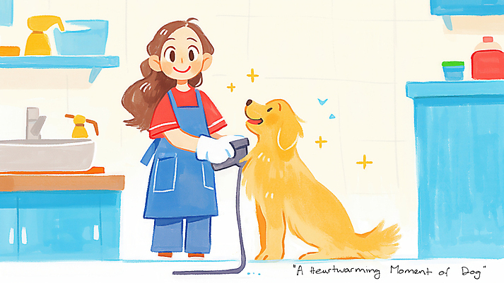 JPG 전신 여자 반려견 일러스트 한명 들기 앉기 성인 귀여움 앞치마 강아지 세면대 애견용품 분사기 애견미용사 성인여자한명만 국내일러스트 반려용품 AI일러스트 AI콘텐츠 1 컨셉 모션 사람 반려동물 개 미용사 오브젝트 여자한명만 성인여자만 파일형식