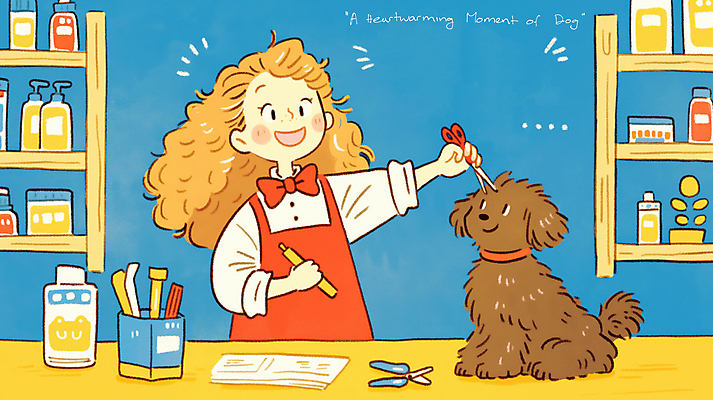 JPG 여자 반려견 일러스트 가위 한명 들기 앉기 상반신 성인 귀여움 앞치마 강아지 애견용품 개목걸이 빗질 손톱깎이 애견미용사 성인여자한명만 국내일러스트 AI일러스트 AI콘텐츠 1 컨셉 모션 문구용품 사람 반려동물 미용용품 개 미용사 여자한명만 성인여자만 파일형식 반려용품